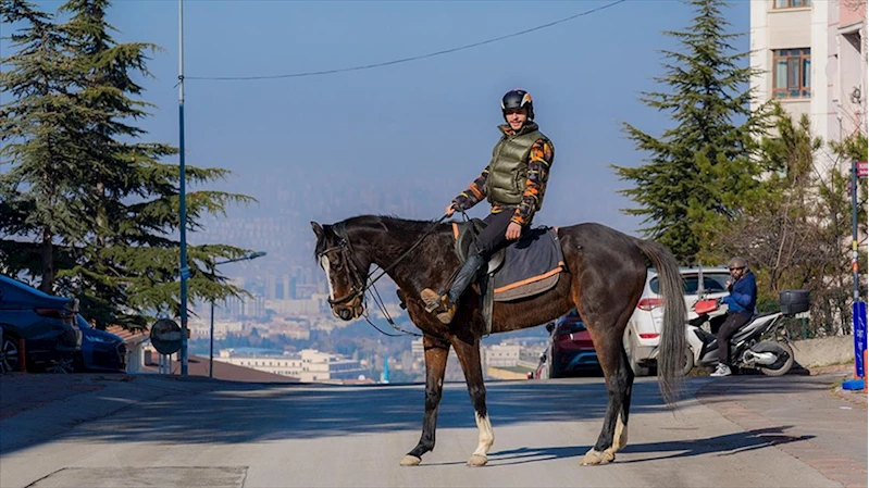 Başkent sokaklarında atı 