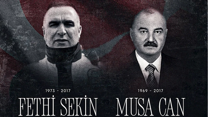 Cumhurbaşkanı Erdoğan, şehit polis memuru Fethi Sekin ile adliye çalışanı Musa Can