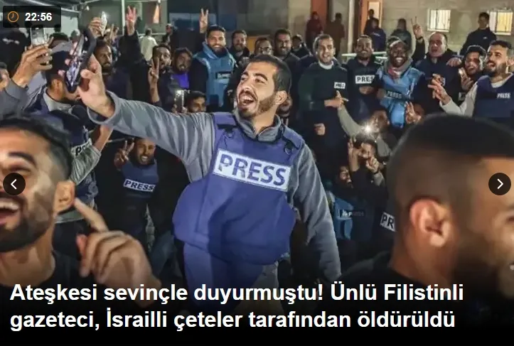 Ateşkesi sevinçle duyurmuştu! Ünlü Filistinli gazeteci, İsrail çeteler tarafından öldürüldü