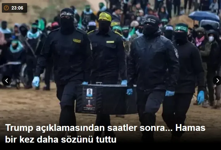 Trump açıklamasından saatler sonra... Hamas bir kez daha sözünü tuttu