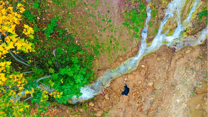 Depremle yeniden akmaya başlayan pınar, bahçeleri yeşertecek