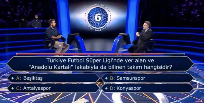 Milyoner’de Konyaspor sorusu yarışmacıyı yaktı