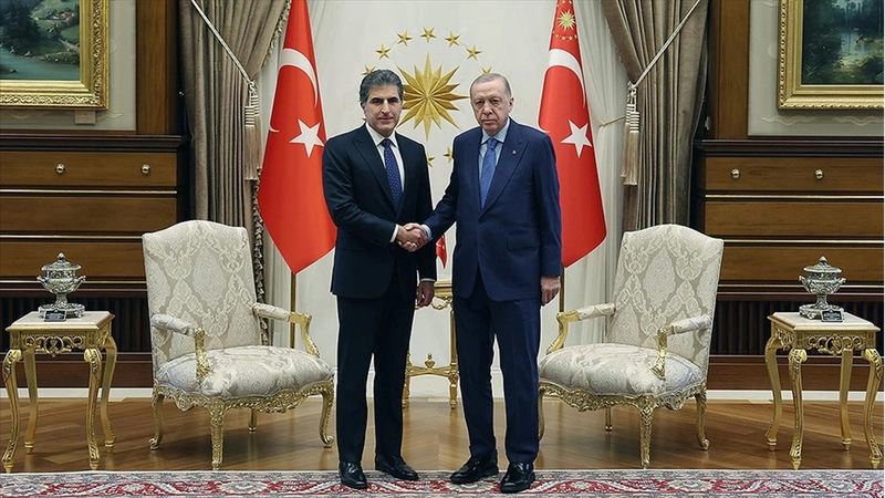 Cumhurbaşkanı Erdoğan, Irak Kürt Bölgesel Yönetimi Başkanı Barzani