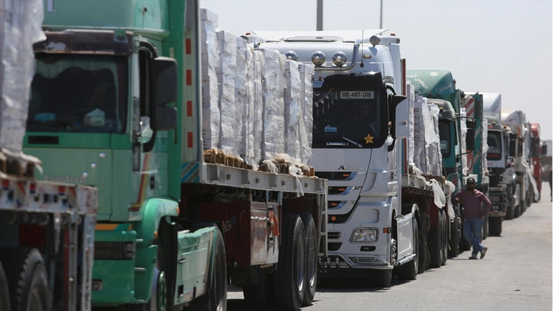BM: 170 bin tonluk gıda, ilaç ve diğer malzemeler Gazze için hazır bekliyor