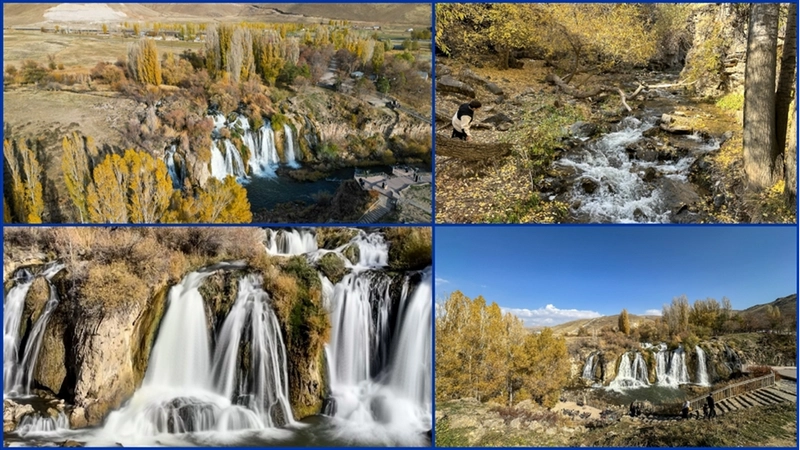 Muradiye Şelalesi sonbaharın renklerine büründü