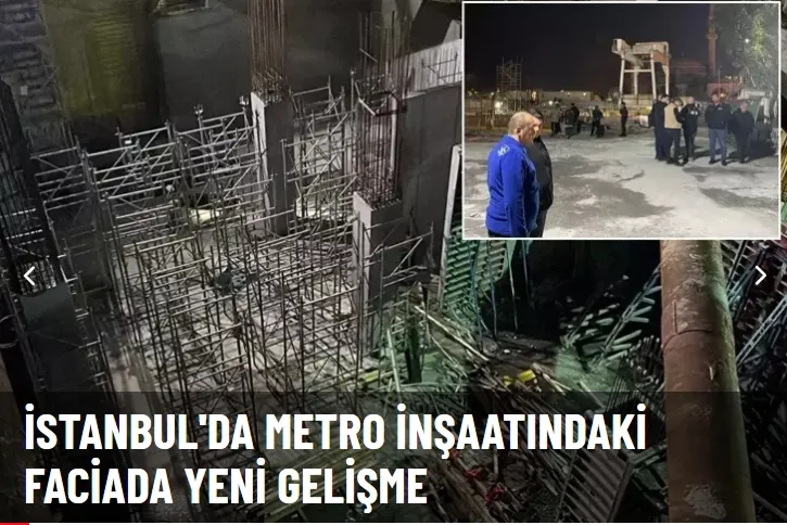 Kabataş metro inşaatındaki göçükle ilgili iki tutuklama