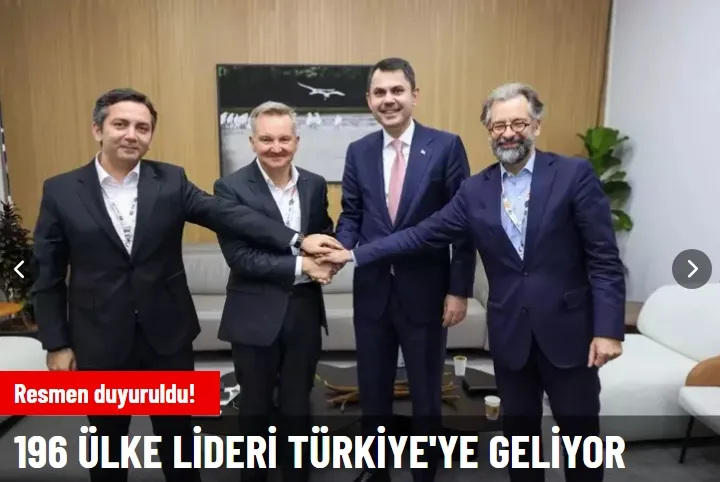 196 ülke lideri iklim zirvesi için Türkiye