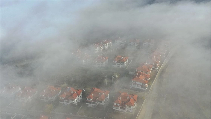 Sisle kaplanan Kastamonu havadan görüntülendi