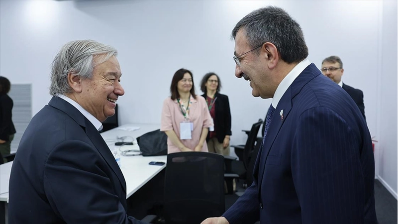 Cumhurbaşkanı Yardımcısı Yılmaz, BM Genel Sekreteri Guterres ile görüştü