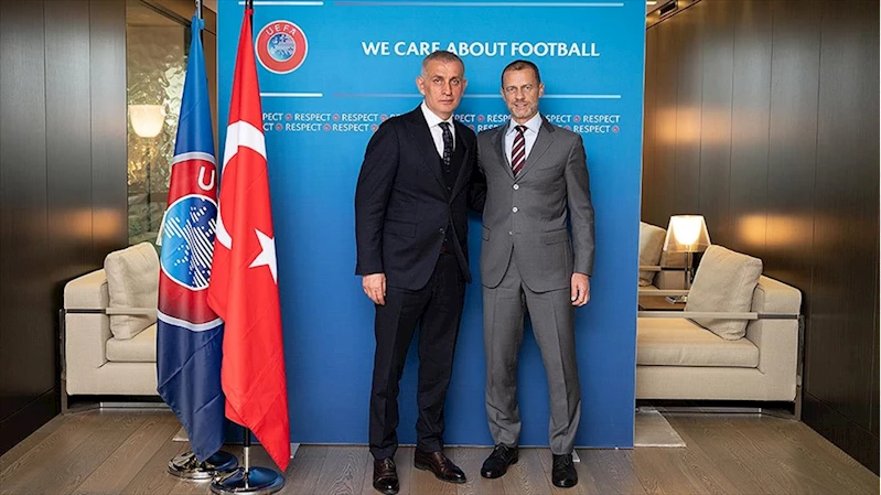 TFF Başkanı Hacıosmanoğlu, UEFA Başkanı Ceferin ile buluştu