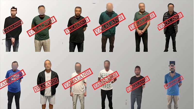 Kırmızı bültenle aranan 11, ulusal seviyede aranan 1 kişi yakalanarak Türkiye