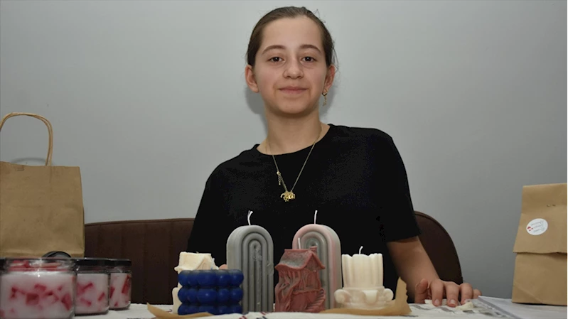Ortaokul öğrencisi Beren Naz, ürettiği mumların gelirini kanser ve SMA hastalarına bağışlıyor 