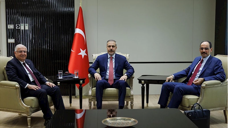 Dışişleri Bakanı Fidan, Milli Savunma Bakanı Güler ve MİT Başkanı Kalın ile görüştü