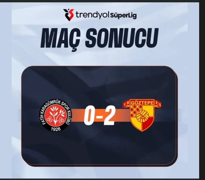  Fatih Karagümrük 0-2 Göztepe