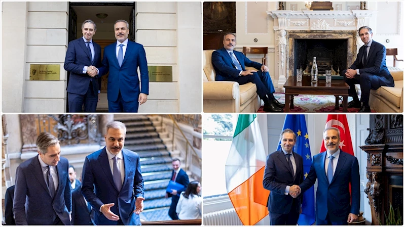 Dışişleri Bakanı Fidan, İrlandalı mevkidaşı Harris ile Dublin