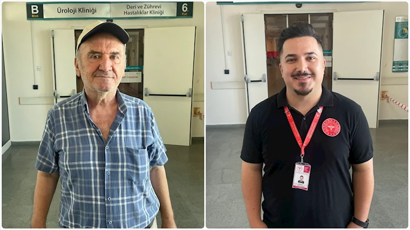Hastanede boğazına poğaça parçası kaçan hastayı, tıbbi sekreter Heimlich manevrasıyla kurtardı