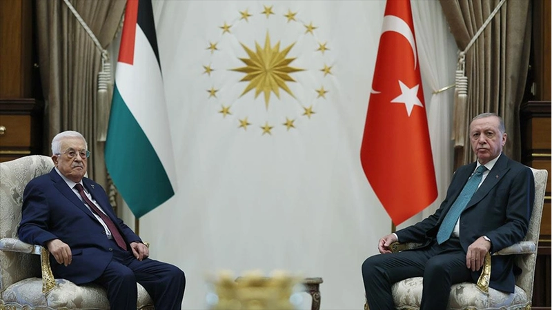 Cumhurbaşkanı Erdoğan, Filistin Devlet Başkanı Abbas ile görüştü