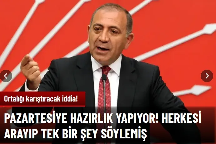 Gürsel Tekin pazartesiye hazırlık yapıyor! Herkesi arayıp tek bir şey söylemiş